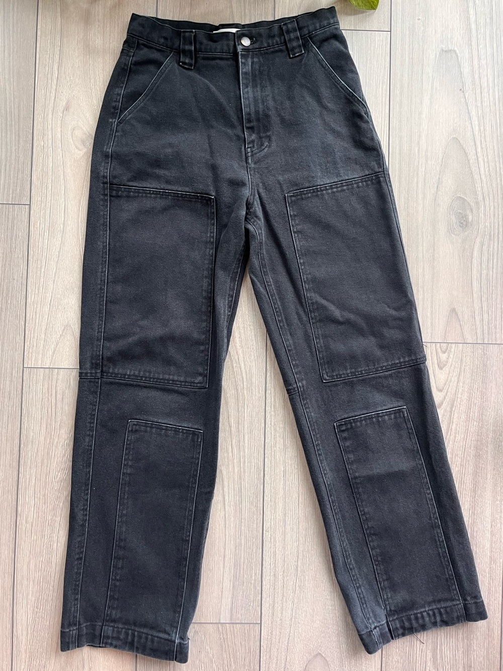 OAK + FORT Charcoal Straight Carpenter/Utility Jeans